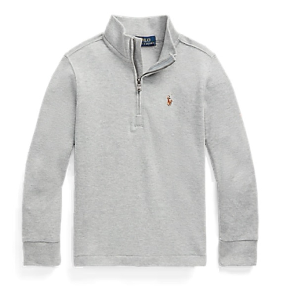 Polo by Ralph Lauren Men's Light Gray Zip-Up Sweater